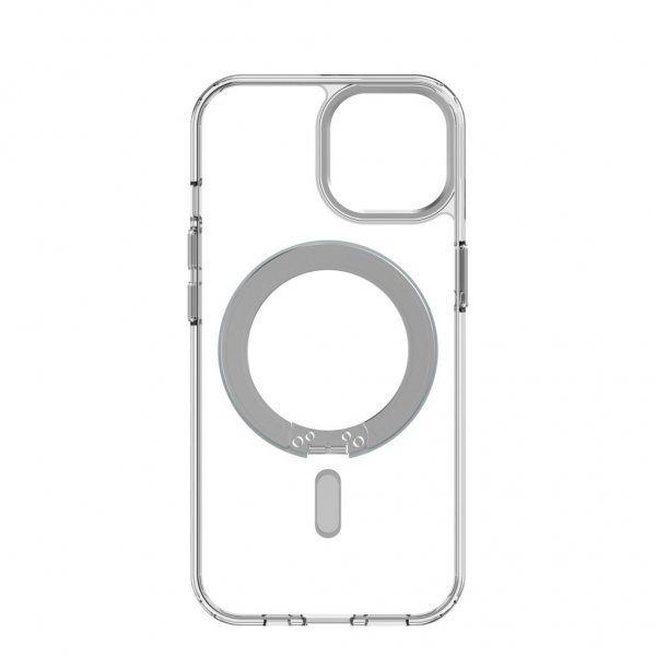iPhone 15 Deksel Recycled Plastic Transparant Loop Stand Back Cover Klar