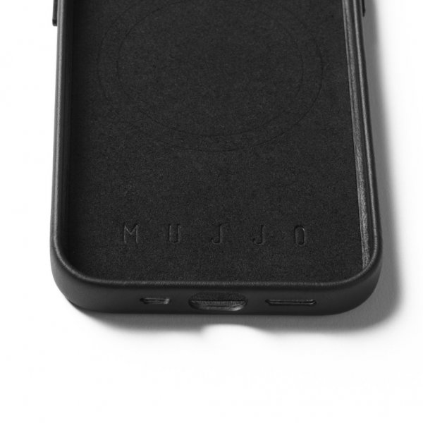 iPhone 16e/17e Deksel Full Leather Case MagSafe Svart