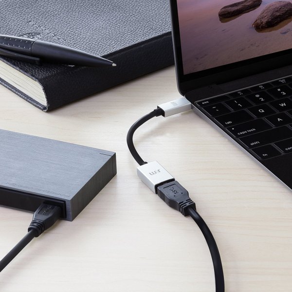 Adapter USB-C Til USB AluCable Svart Sølv