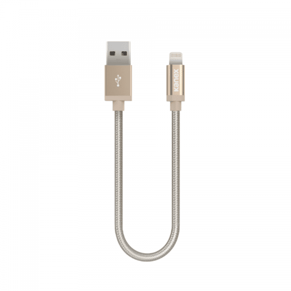 Durabraid USB-A to Lightning Cable 15cm Gold