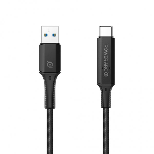 PowerArc Kabel ArcWire™ USB-A till USB-C 1 meter 2-pakning Svart