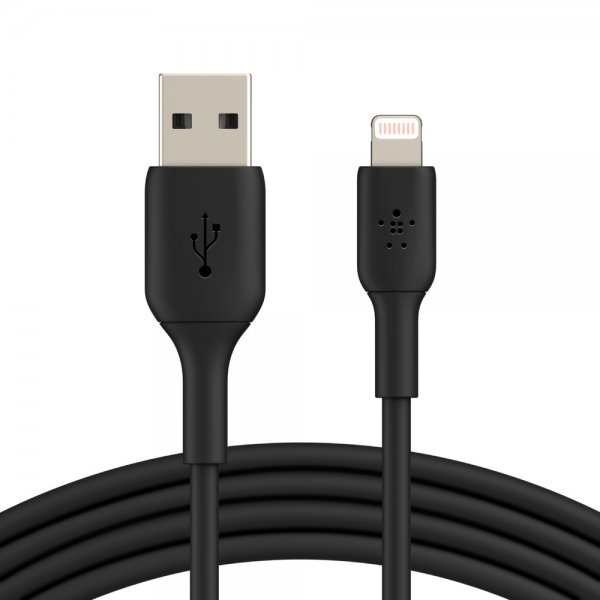 Kabel BOOST↑CHARGE Lightning till USB-A 1 meter Svart