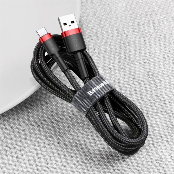 Kabel Cafule Cable USB-A/USB-C 3m Rød Svart