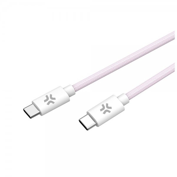 Kabel Cotton Braided USB-C/USB-C 1.5m Rosa