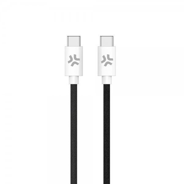 Kabel Cotton Braided USB-C/USB-C 1.5m Svart