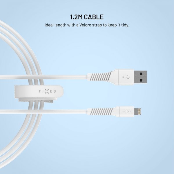 Kabel Liquid Silicone USB-A/Lightning 1.2m Hvit