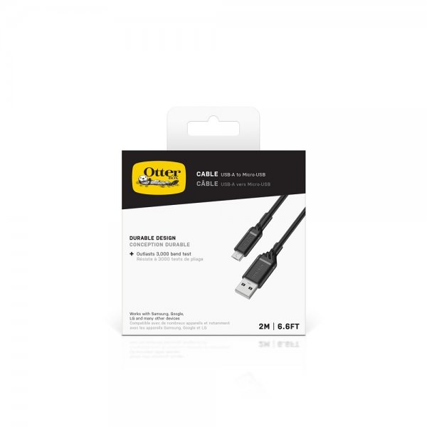 Kabel Micro-USB/USB-A 2m Svart