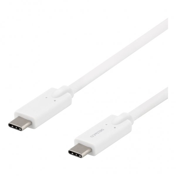 Kabel USB-C/USB-C 2m Hvit