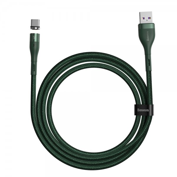 Kabel Zinc Magnetic Type-C 1 meter Grønn