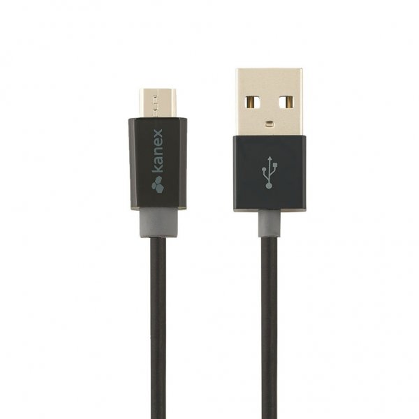 Micro-USB/USB ladd- och synkKabel 1.2M. Svart