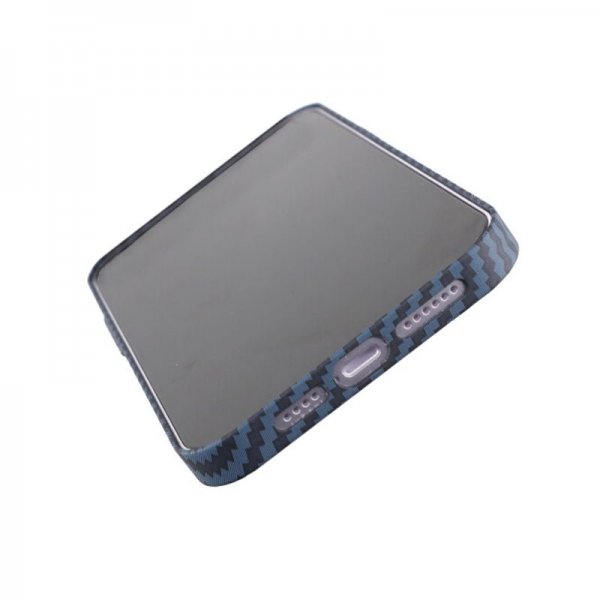 iPhone 14 Plus Deksel Karbonfibermønster Blå