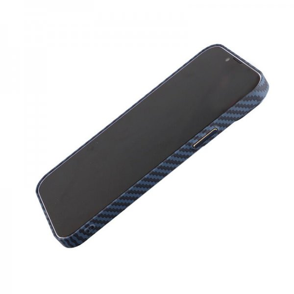 iPhone 14 Plus Deksel Karbonfibermønster Blå