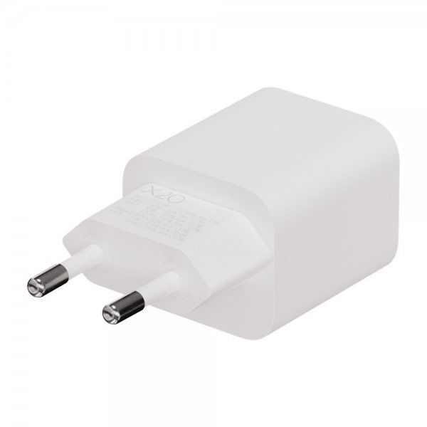 Lader 20W Double USB-C/USB-A GaN Hvit