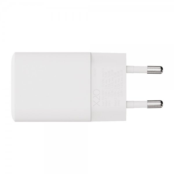 Lader 20W Double USB-C/USB-A GaN Hvit