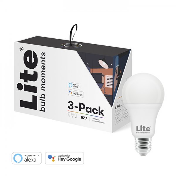 White & Color Ambience (RGB) E27 Lampe - 3-Pack