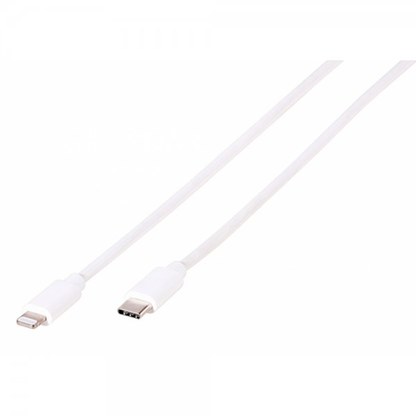 Lightning till USB-C Kabel 2 meter Hvit