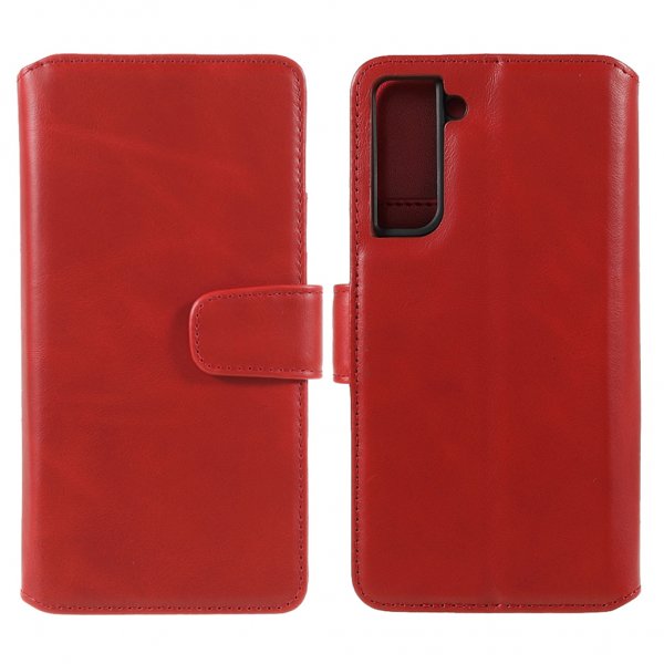 Samsung Galaxy S21 Etui Essential Leather Poppy Red