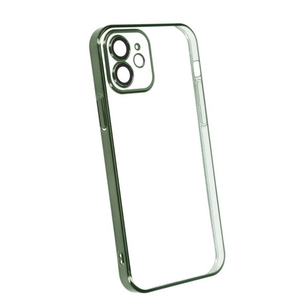 iPhone 11 Deksel Glitter Transparent Støtsikker Grønn