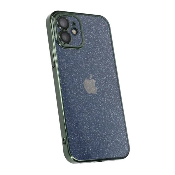 iPhone 11 Deksel Glitter Transparent Støtsikker Grønn