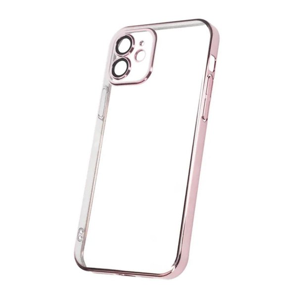 iPhone 11 Deksel Glitter Transparent Støtsikker Rosa