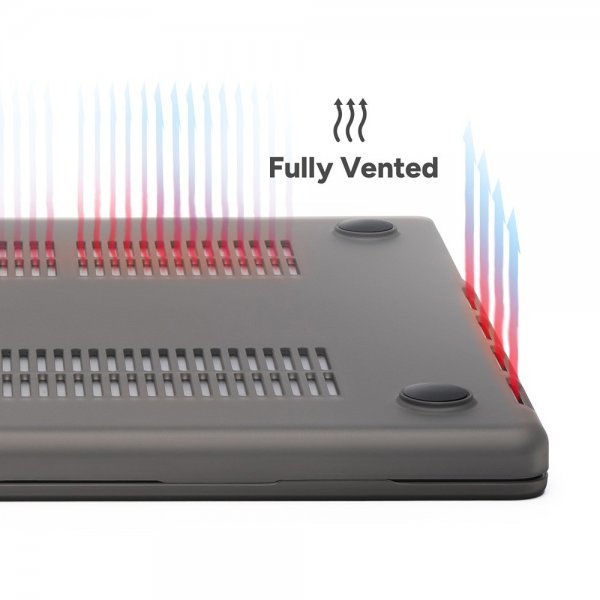 MacBook Air 13 M2 (A2681)/M3 (A3113) Deksel Hardshell Smoke