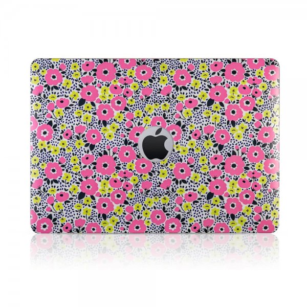 MacBook Pro 13 Touch Bar (A1706 A1708 A1989 A2159) Deksel HardPlast Rosa Gula Blommor