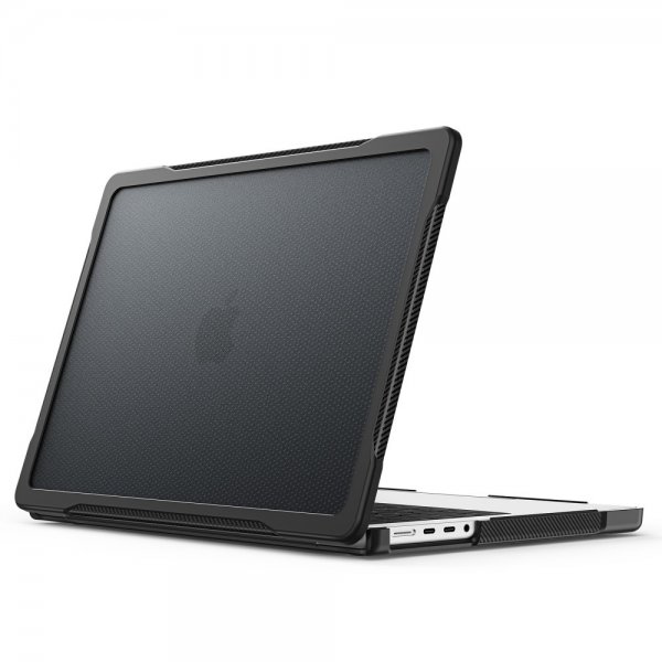 MacBook Pro 14 M1 (A2442)/M2 (A2779) Deksel Svart Kant Transparent Svart