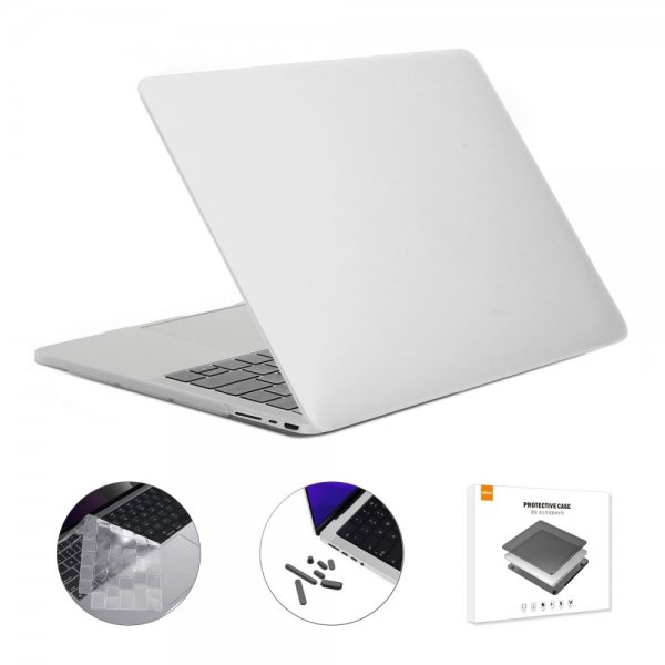 MacBook Pro 16 (A2485) Deksel Tastaturbeskytter Matt Hvit