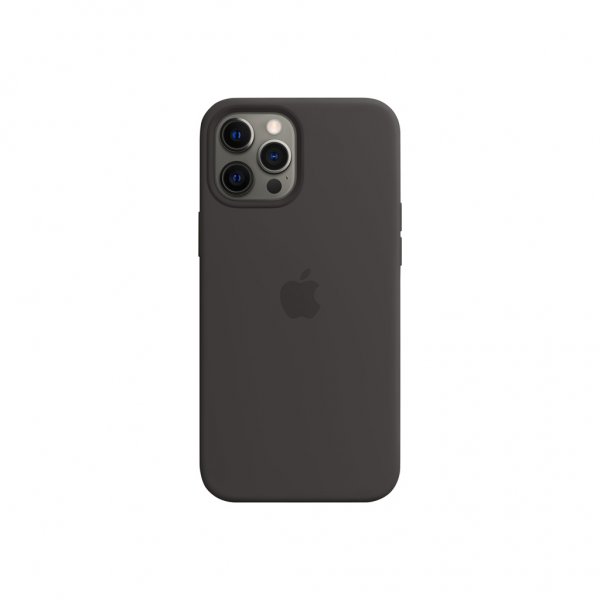 Original iPhone 12 Pro Max Deksel Silicone Case MagSafe Svart