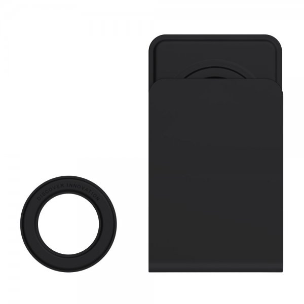 Mobilholder MagSafe Skin Touch + Magnetic Ring Svart