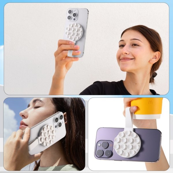 Mobilholder Sugekopp MagSafe Hvit