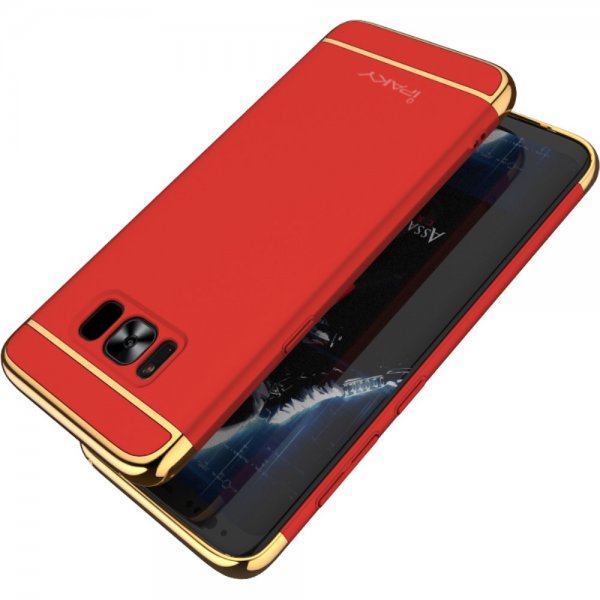 MobilDeksel till Samsung Galaxy S8 Belagt HardPlast Rød