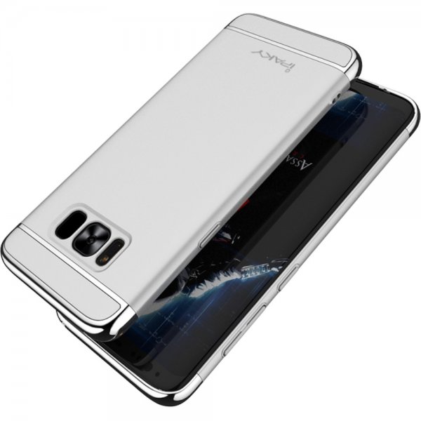 MobilDeksel till Samsung Galaxy S8 Plus Belagt HardPlast Sølv