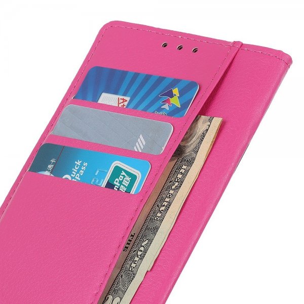 Motorola Edge 30 Etui Litchi Magenta