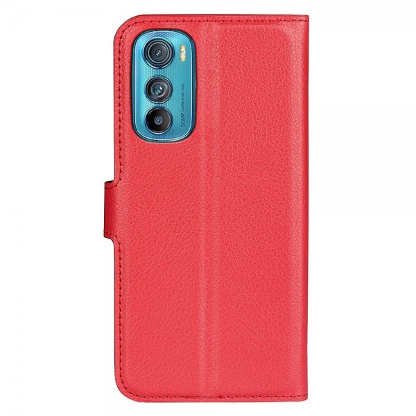 Motorola Edge 30 Etui Litchi Rød