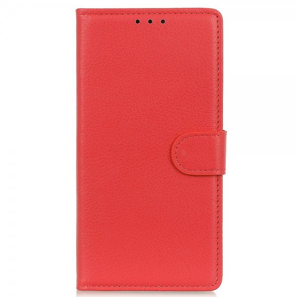 Motorola Edge 30 Etui Litchi Rød