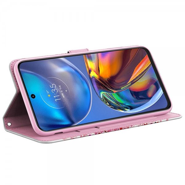 Motorola Moto e22i Etui Motiv Katt Og Tre