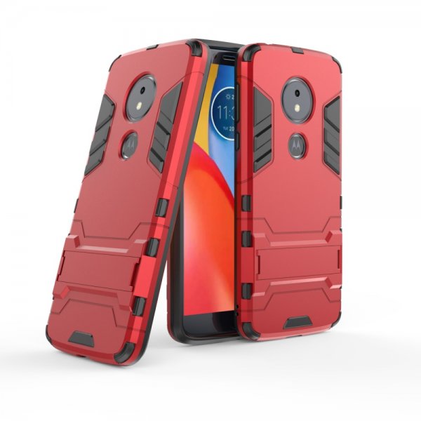 Motorola Moto E5 Deksel Armor TPU Hardplast Rød