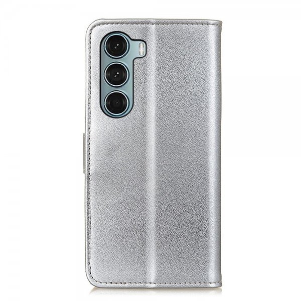 Motorola moto g200 5G Etui Skinntekstur Sølv