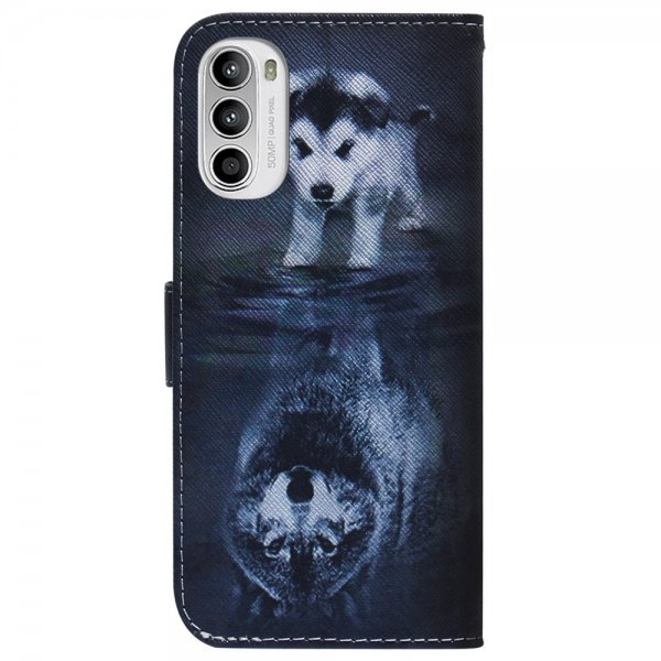 Motorola Moto G62 5G Etui Motiv Hund Og Ulv