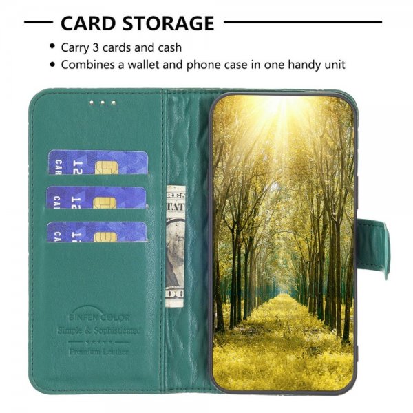 Motorola Moto G62 5G Etui Rombemønster Grønn