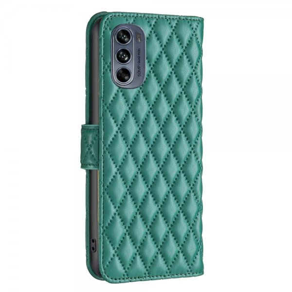 Motorola Moto G62 5G Etui Rombemønster Grønn