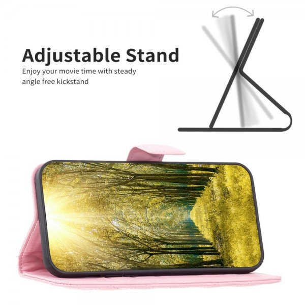Motorola Moto G62 5G Etui Rombemønster Rosa