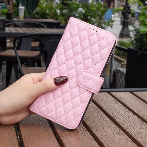 Motorola Moto G62 5G Etui Rombemønster Rosa