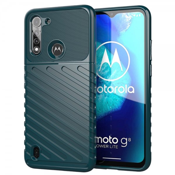 Motorola Moto G8 Power Lite Deksel Thunder Series Grønn