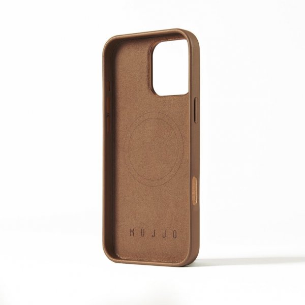 iPhone 16 Pro Max Deksel Full Leather Case Dark Tan