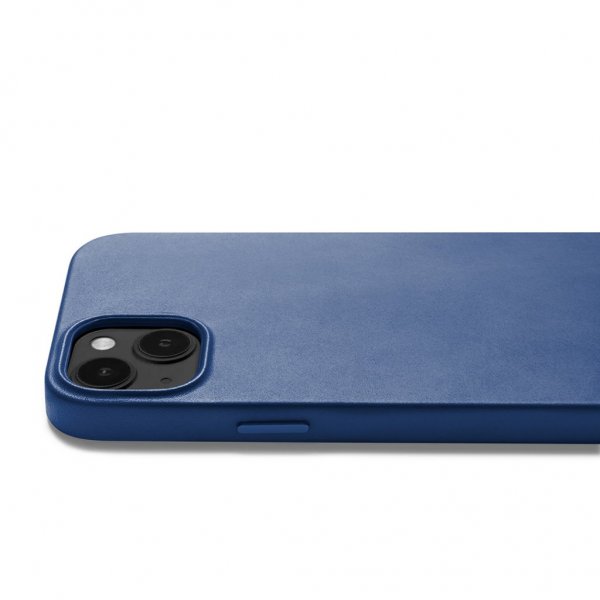 iPhone 14 Plus Deksel Full Leather Case MagSafe Monaco Blue