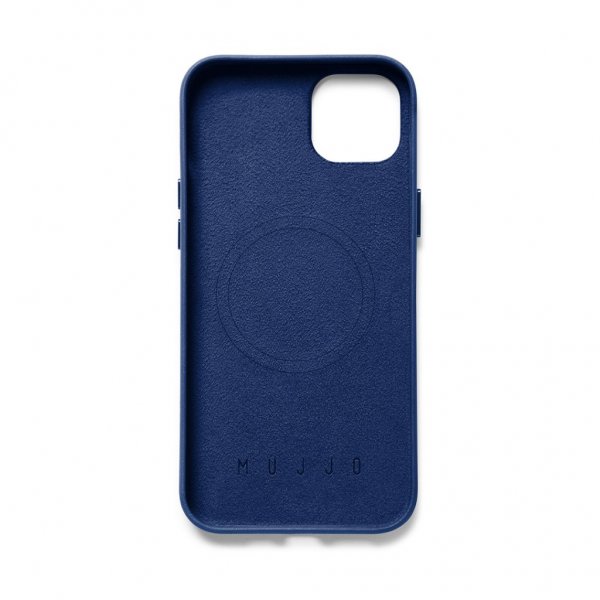 iPhone 14 Plus Deksel Full Leather Case MagSafe Monaco Blue