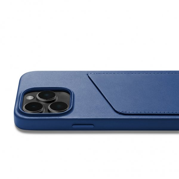 iPhone 14 Pro Deksel Full Leather Wallet Case Monaco Blue