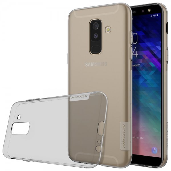 Nature Series 0.6mm Deksel till Samsung Galaxy A6 Plus 2018 Transparent Grå